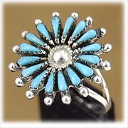 Classic Petti Point Ladies Turquoise Ring