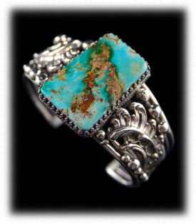 Women's Turquoise Bracelet with Pilot Mountain Turquoise