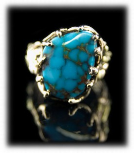 Villa Grove Turquoise Gold Ring