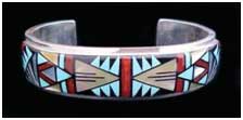 Zuni Indian Inlay Jewelry Bracelet