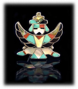 Zuni Knifewing Pin - Indian Jewelry