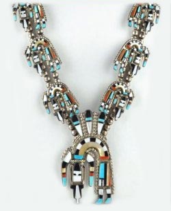 Zuni Inlay Jewelry Necklace