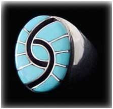 indian turquoise jewelry inlay ring