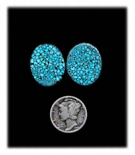 Black Web Kingman Turquoise  Cabochons Available