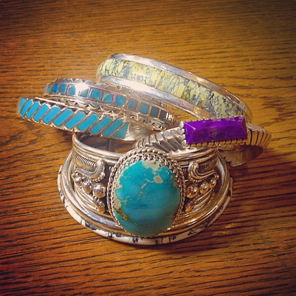 Handmade Sterling Silver and gemstone bracelets