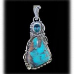 Bisbee Turquoise Pendant by John Hartman