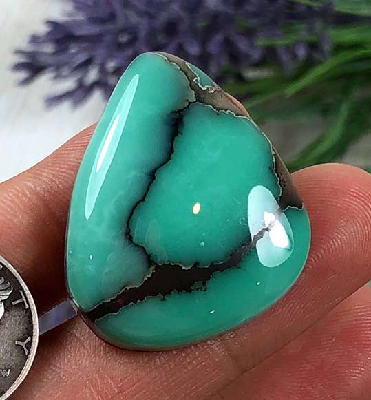 High Grade Desert Bloom Variscite cabochon