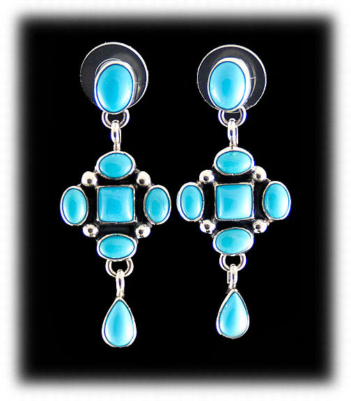 Blue Turquoise Earrings