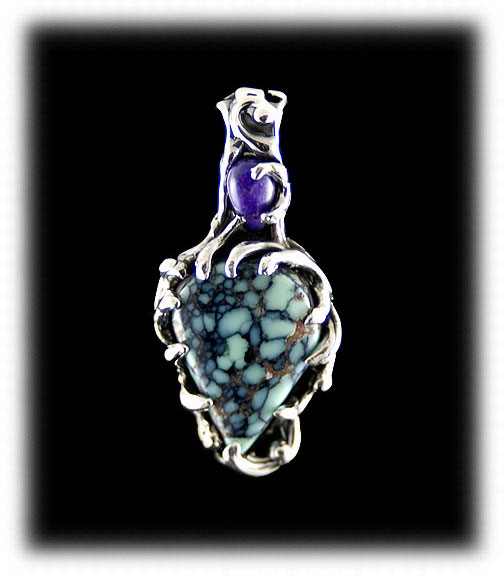 Spiderweb Tortoise Turquoise With Sugilite