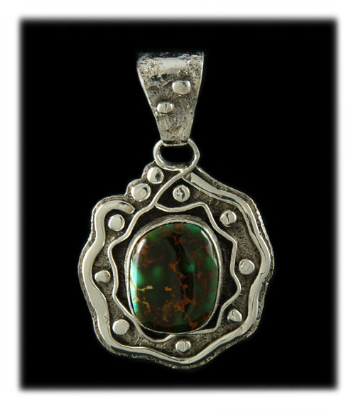 Natural Royston Turquoise Pendant