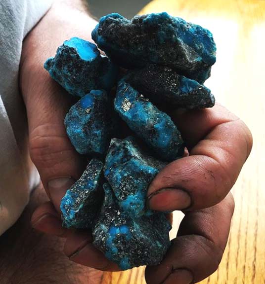 Rough Ithaca Peak Turquoise from Arizona