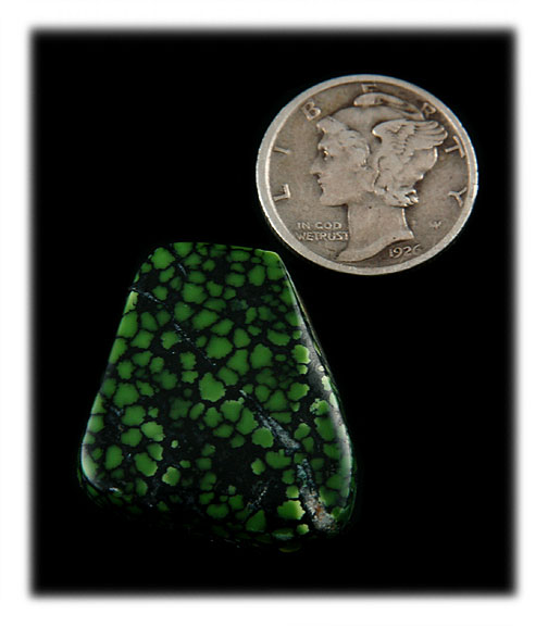 Green Spiderweb Turquoise Cabochon