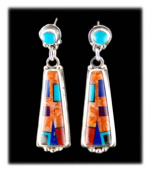 Inlay Dangle Earrings by Durango Silver Company