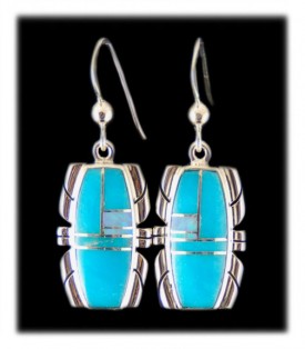 Blue Turquoise Dangle Earrings