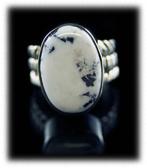 White Turquoise Ring by Dillon Hartman